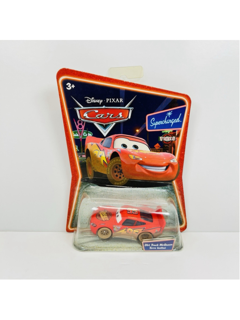 Disney Pixar Cars Supercharged Dirt Track McQueen 1:55 Diecast New